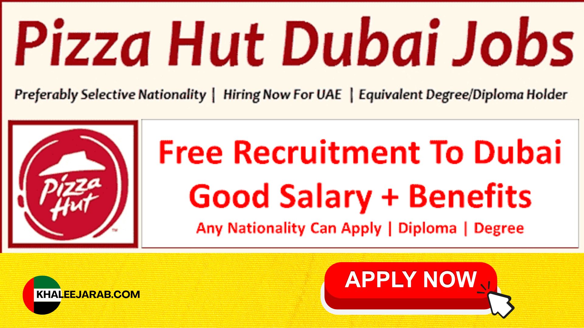 pizza hut jobs dubai